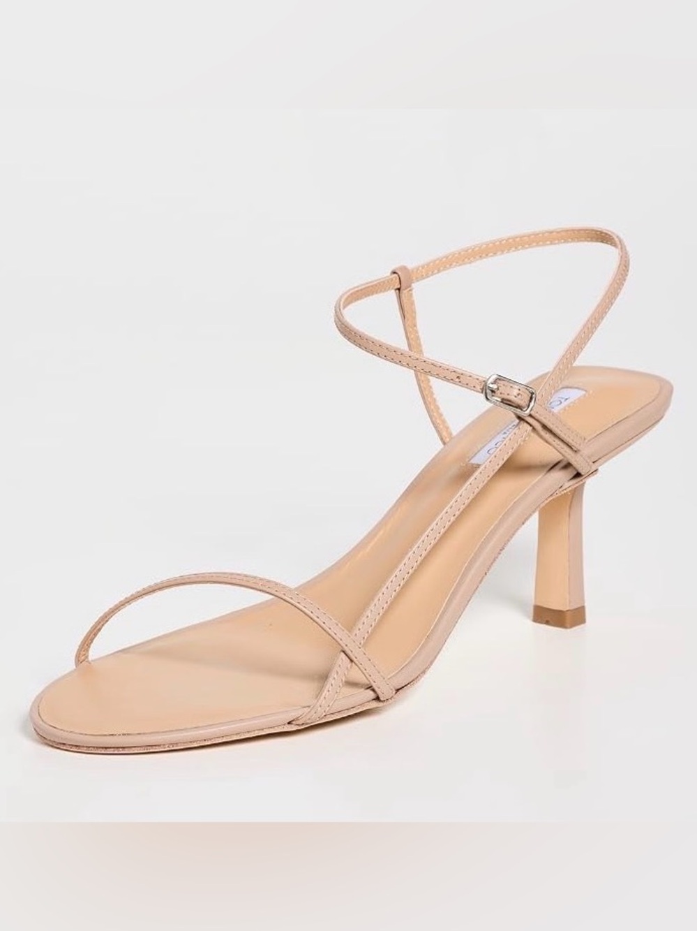 Tony Bianco Tan Minimalist Ankle-Strap Heels
